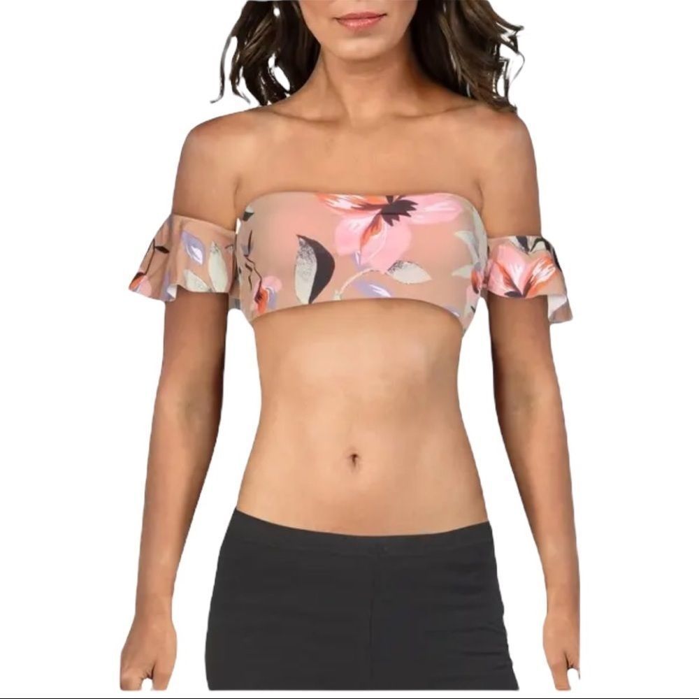 The Bikini Lab Ruffle Bandeau Bikini Top
